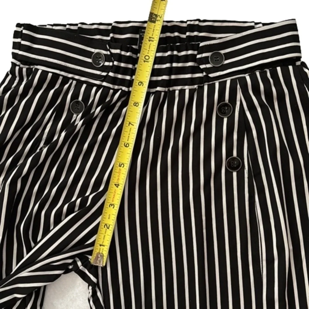 Robert Louis Palazzo Pants, Size PL, Black & White Striped - Picture 5 of 8